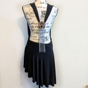 UNYX Little Black Dress with Back Jewel Decor